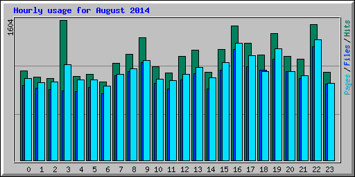 Hourly usage for August 2014
