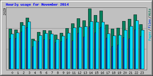 Hourly usage for November 2014