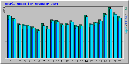 Hourly usage for November 2024