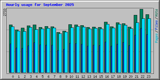 Hourly usage for September 2025